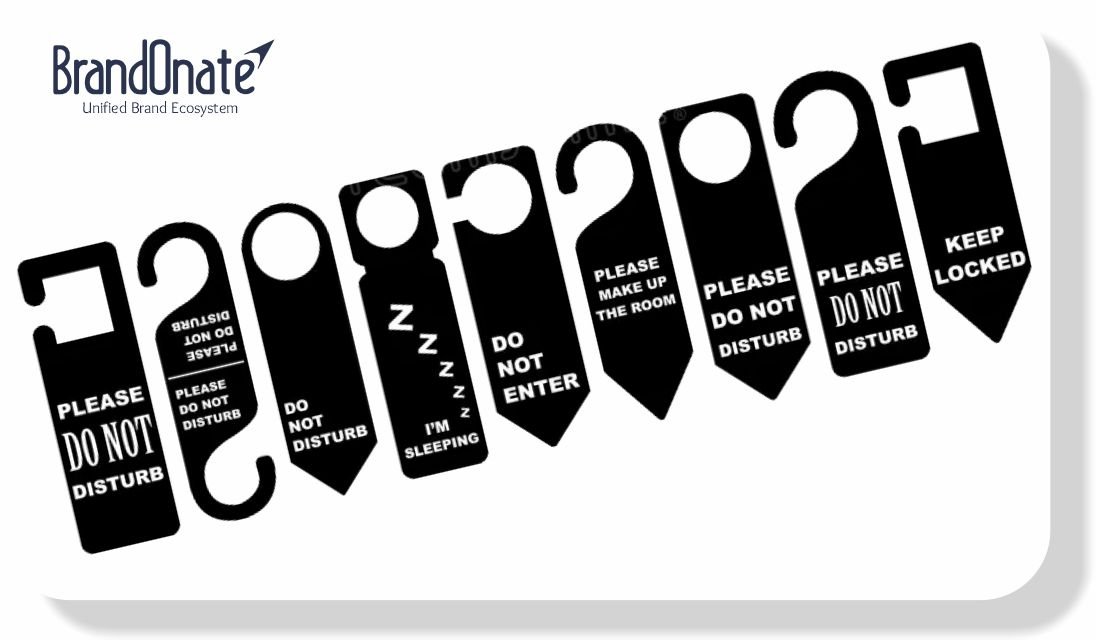 Door Hangers (“Do Not Disturb”/Custom Messages)